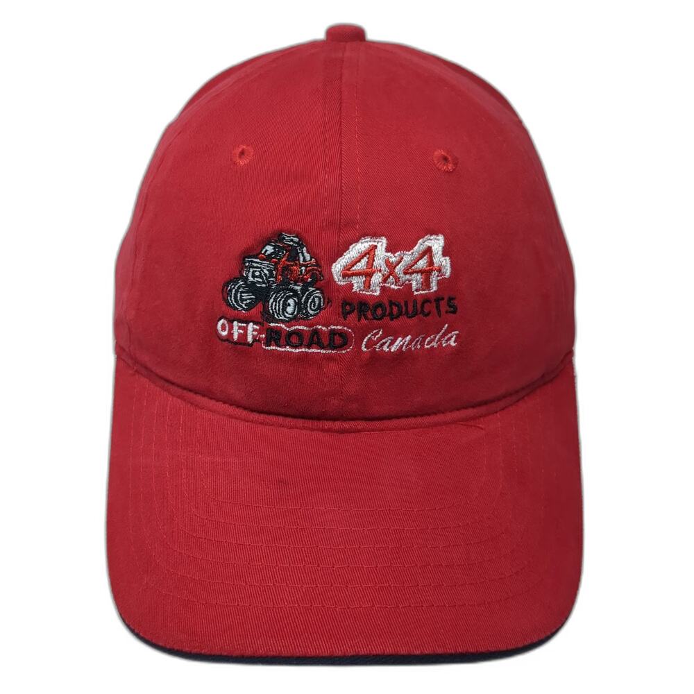 NU-FIT Baseball Cap Red M 4x4 Products Canada Off-Road Truck Graphic Hat Cotton